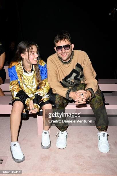 Missy Albarn and Damon Albarn are seen on the front row of the